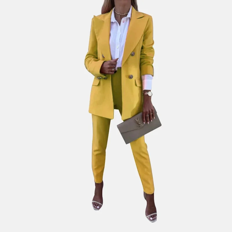 Elegant Pants Suit and Long Sleeve Blazer