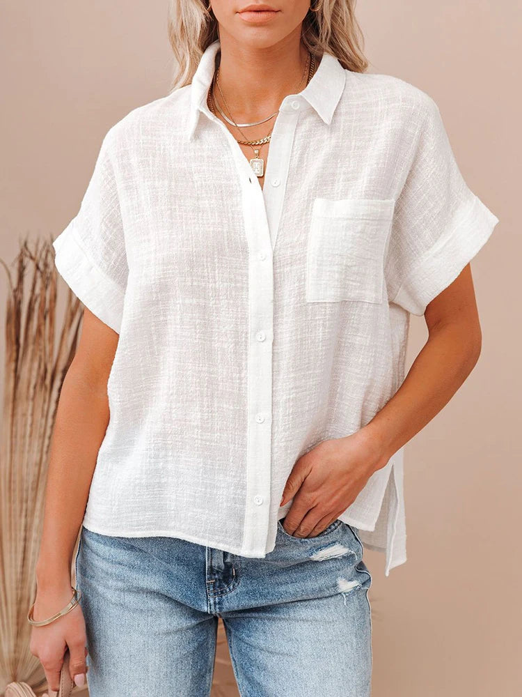 Casual Short Sleeve Blouse