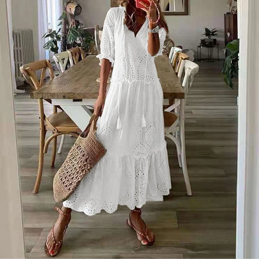 Summer Cotton White Dress