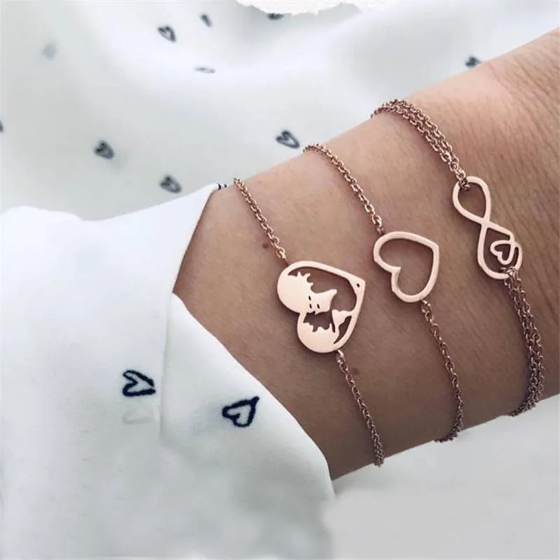 Trendy Geometric Link Chain Bracelet
