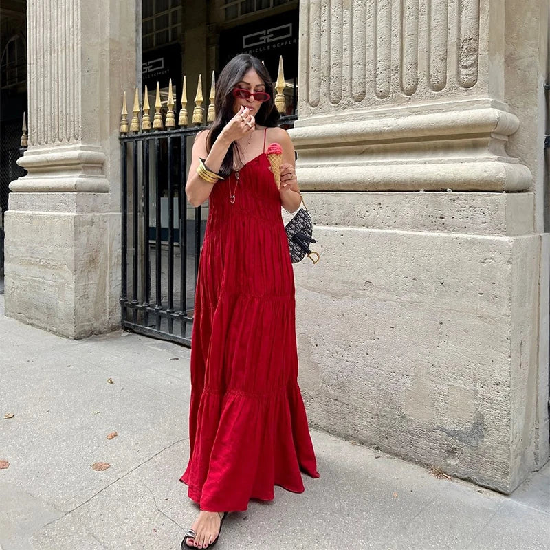 Casual Loose Pleat Dress