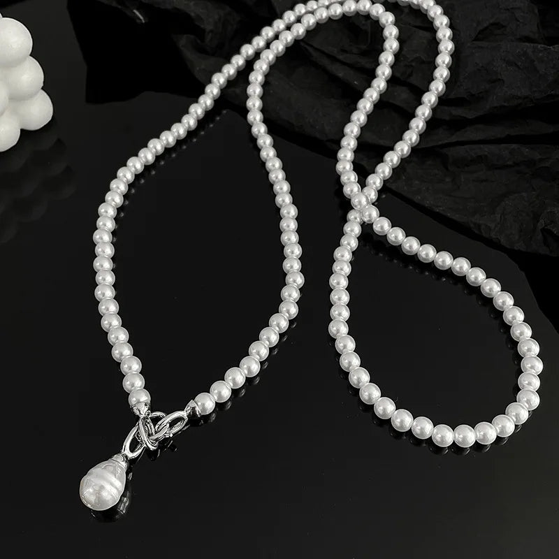 Pearls Pendant Long Necklace