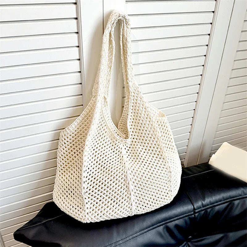 Women Crochet Tote Bag Fashion