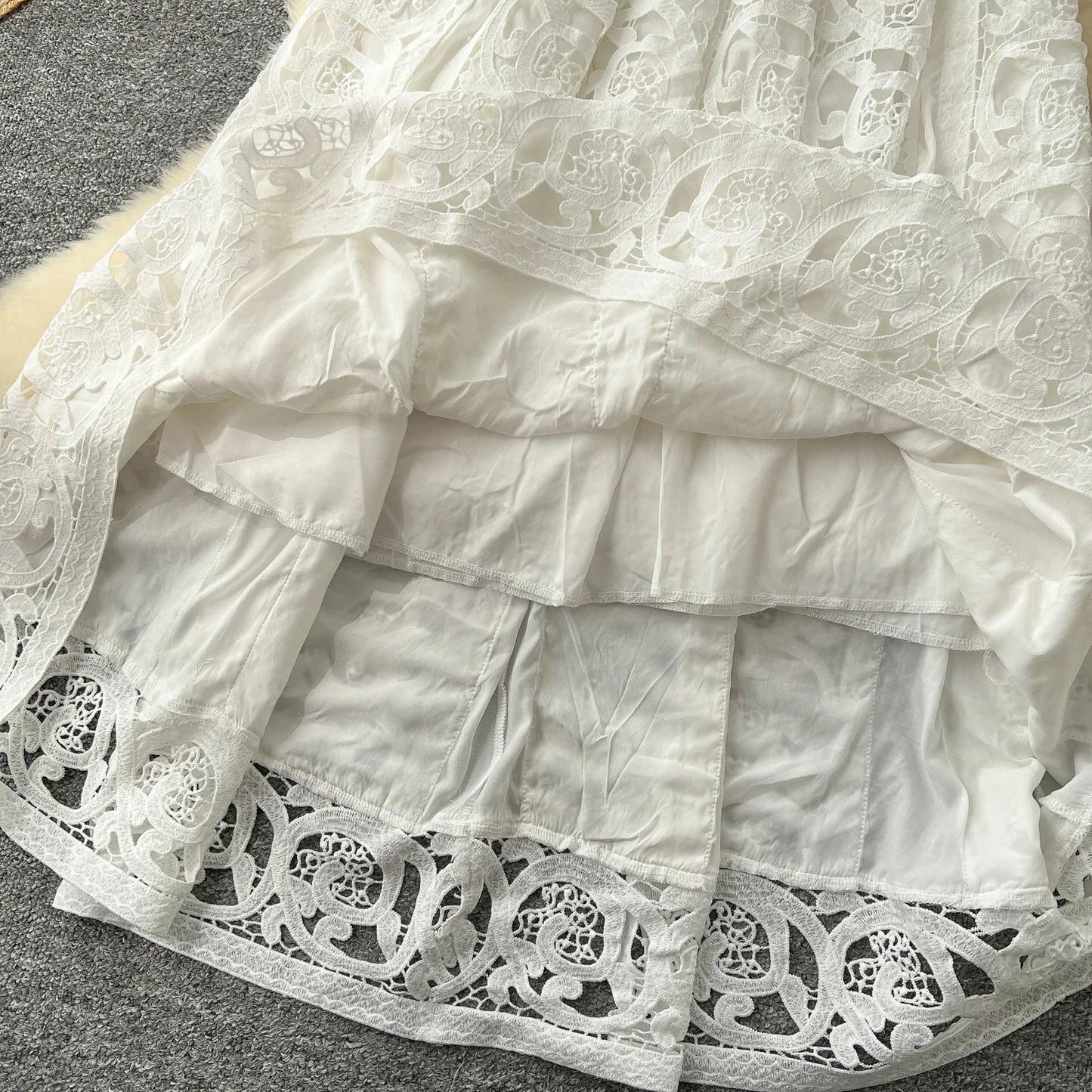Autumn Crochet White Lace Embroidery