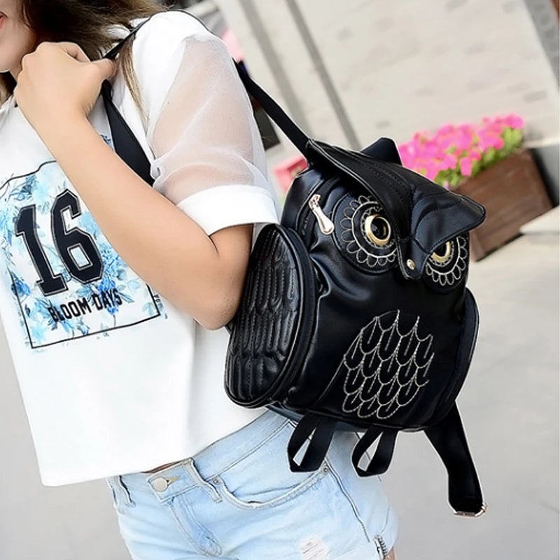 PU Embossed Owl Backpack