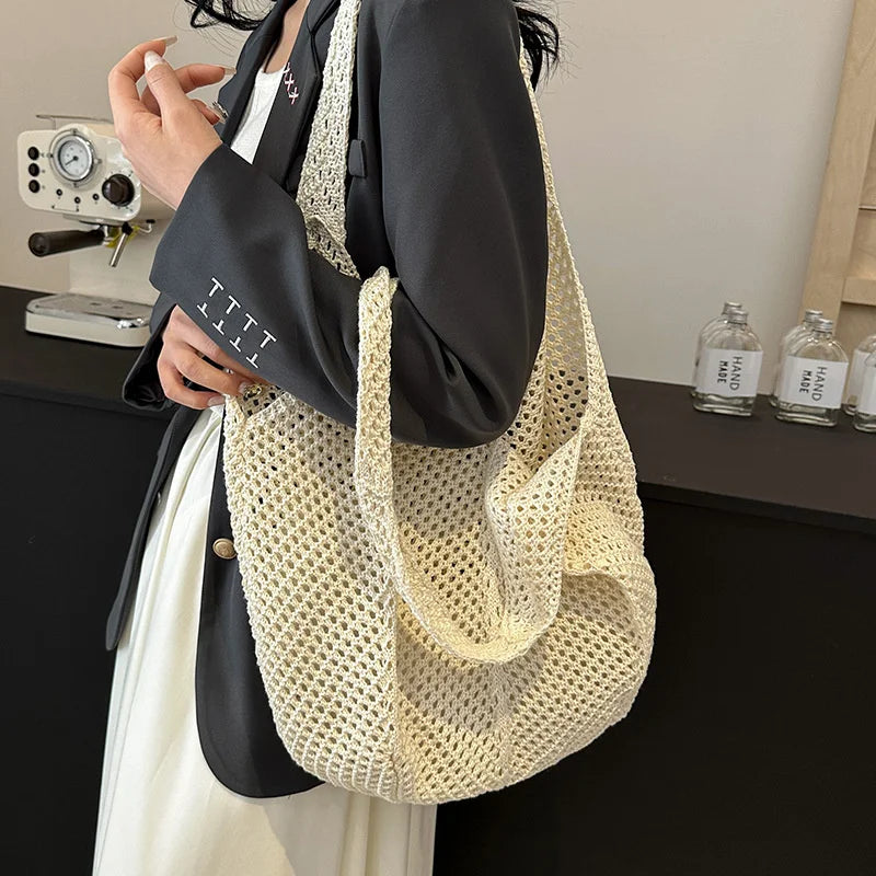 Women Crochet Tote Bag Fashion
