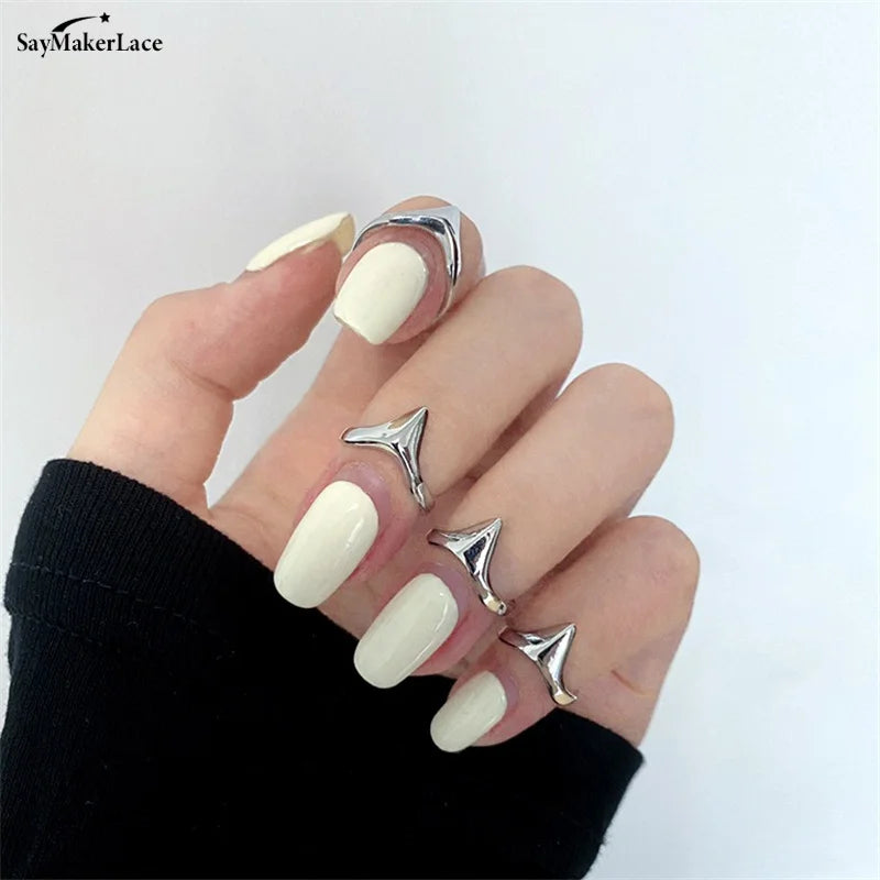 4Pcs Metal Finger Rings