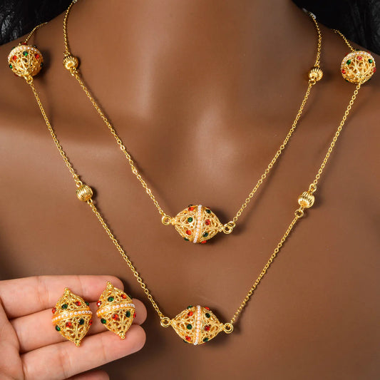 necklace zirconia set