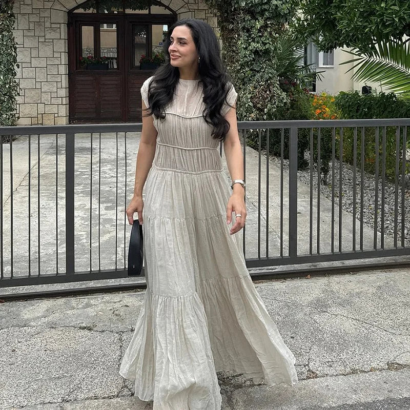 Casual Loose Pleat Dress