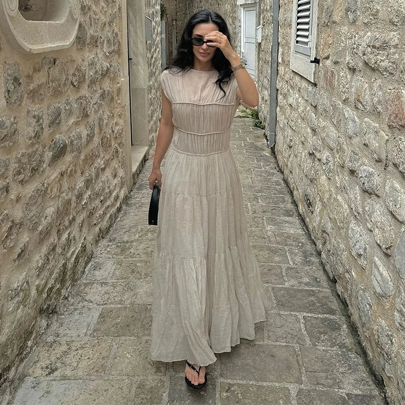 Casual Loose Pleat Dress