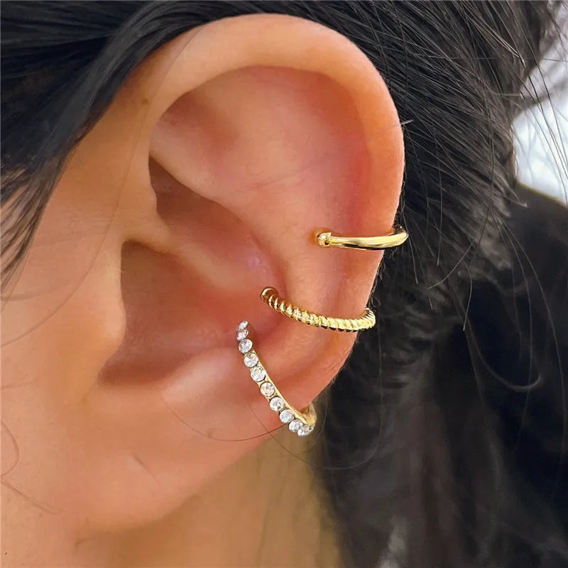 Zircon Double-layer Ear Cuff