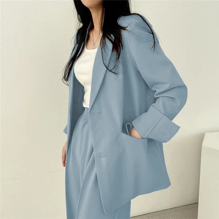 Fall Fashion Long Sleeve Blazer Mujer Pant Sets Blazers Women 2024 Casual Womens 2 Piece Outfit Set Suits Outwear