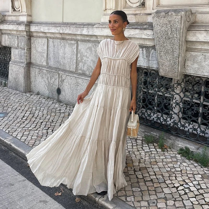 Casual Loose Pleat Dress