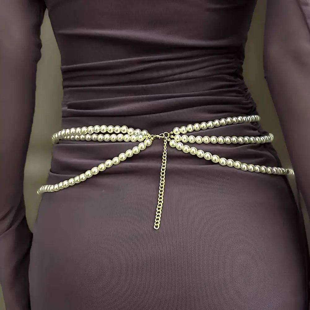 Pearl Waist Chain Belt