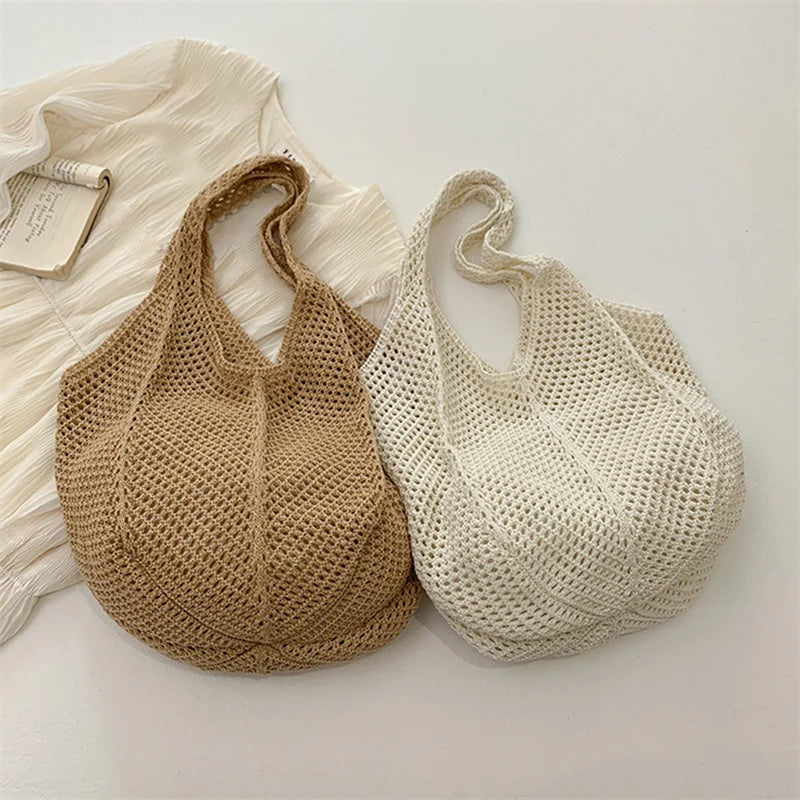 Women Crochet Tote Bag Fashion