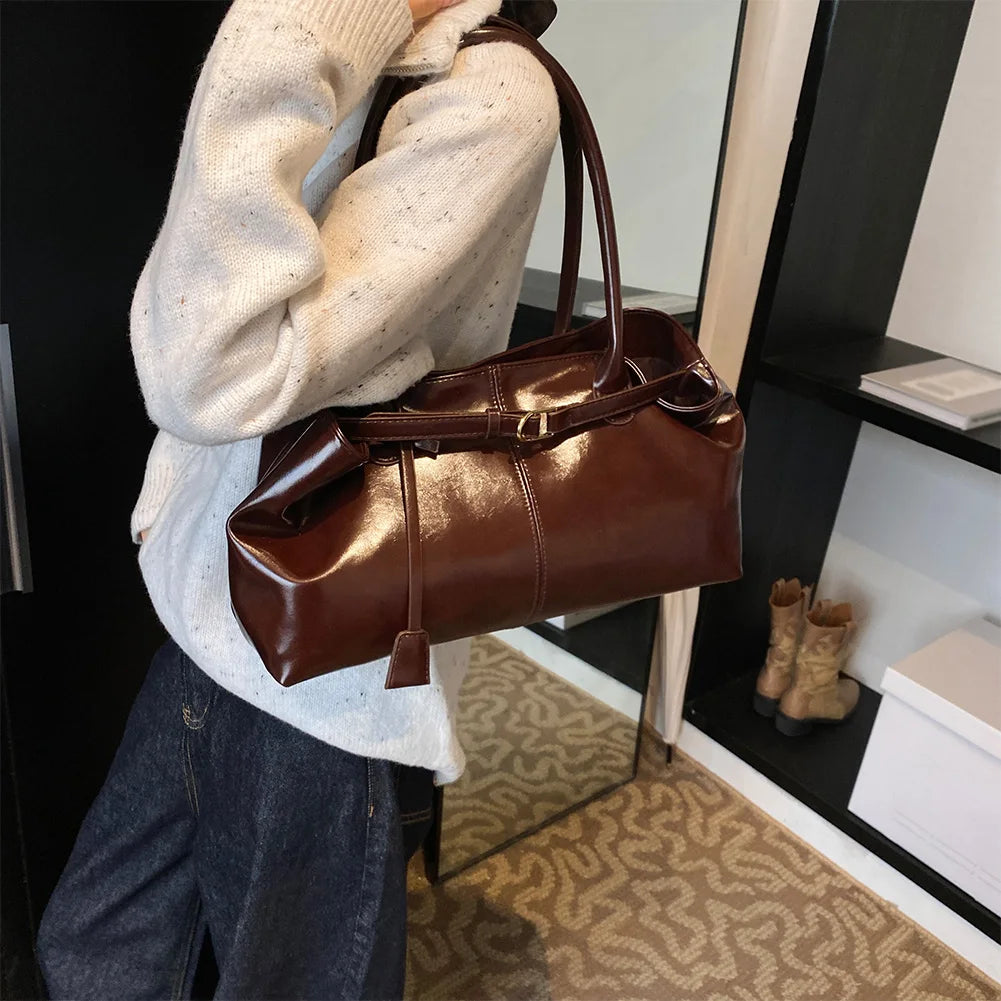 Leather Hobo Handbag