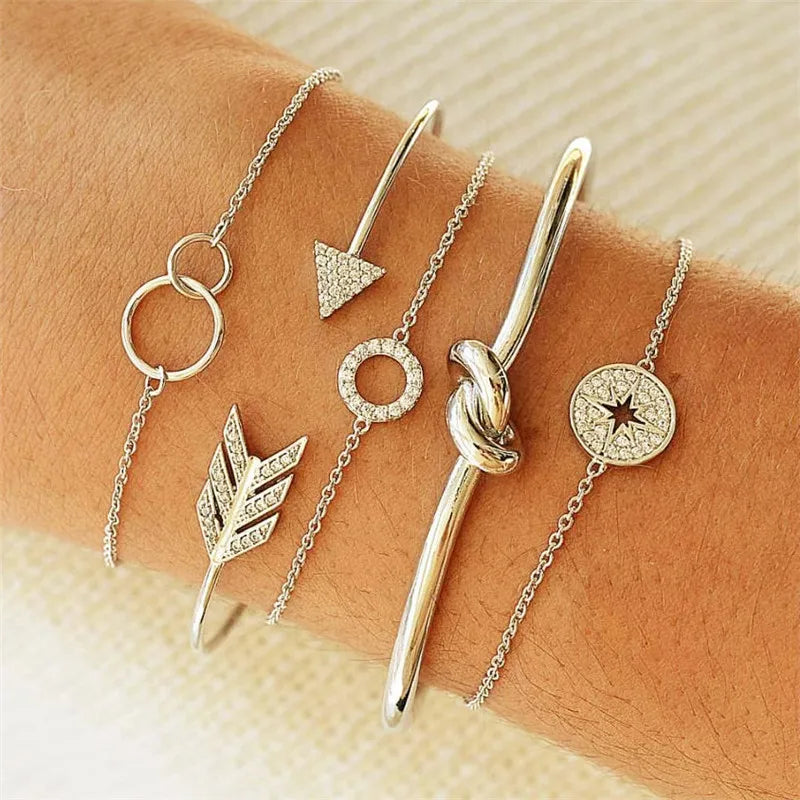 Trendy Geometric Link Chain Bracelet
