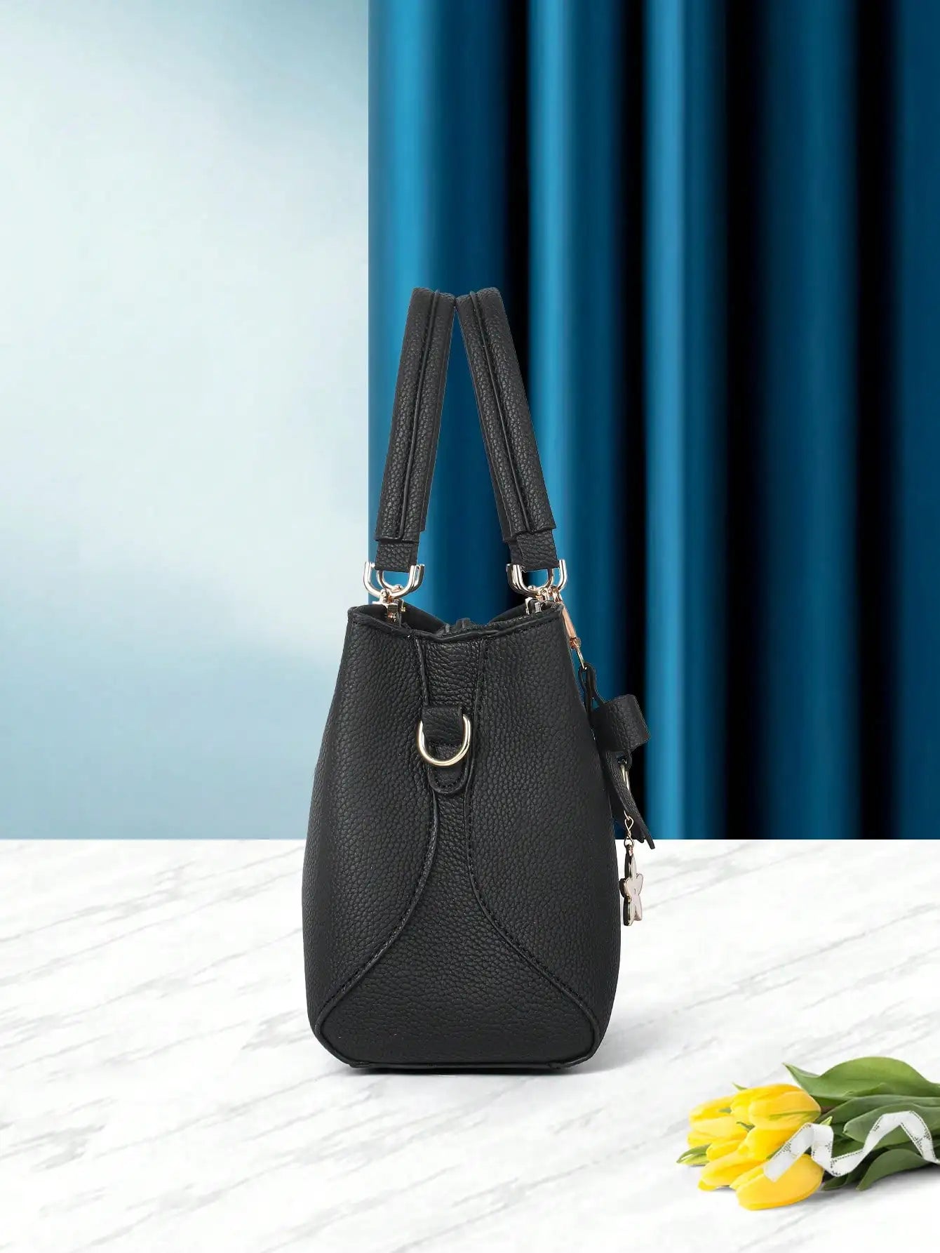 2-piece women's solid color handbag