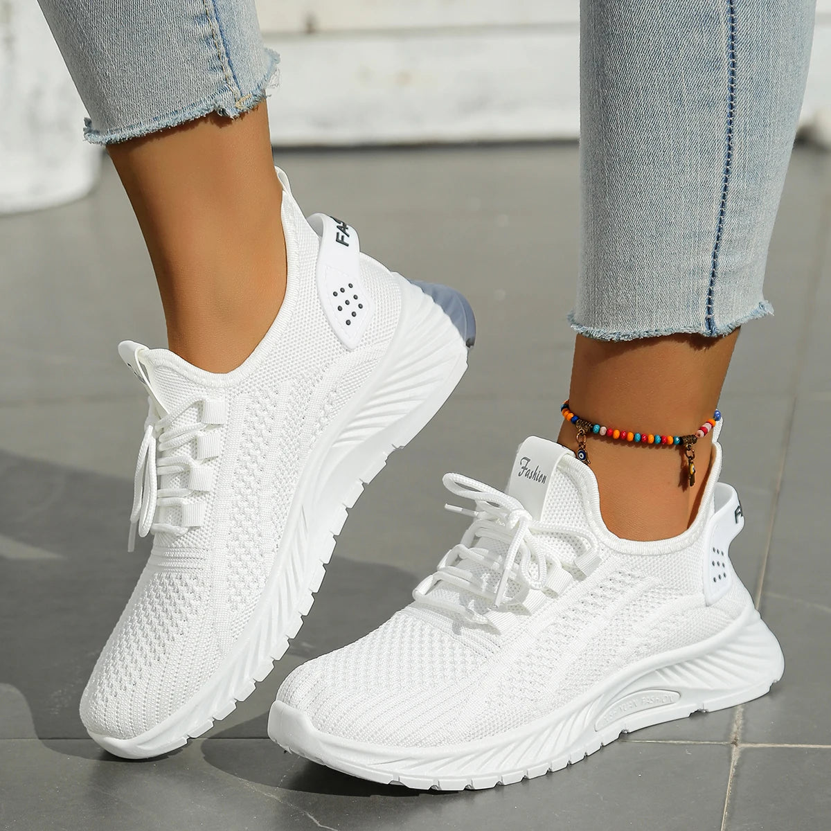 Shoes women fall 2024 new fashion leisure sports single shoes wholesale cross-border factory trend fly weaving women shoes