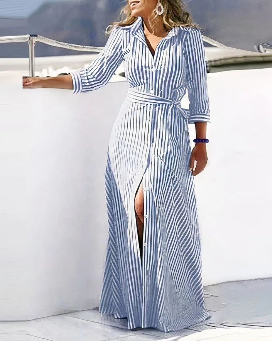 Autumn Lace-up Shirt Dresses