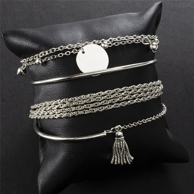 Trendy Geometric Link Chain Bracelet
