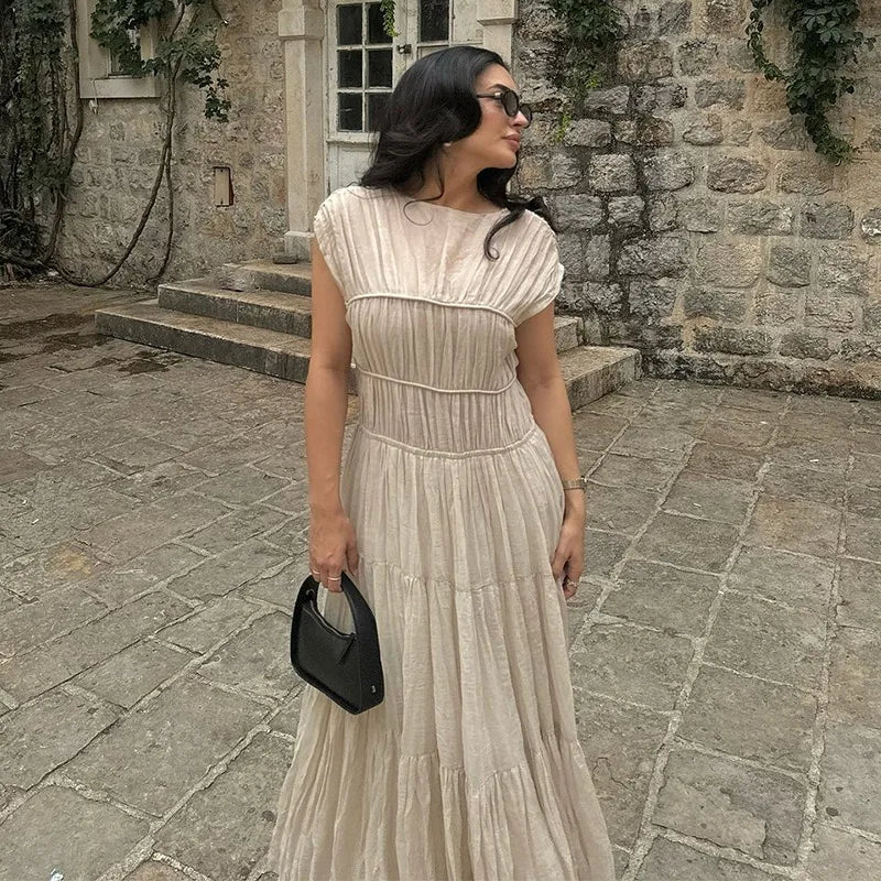 Casual Loose Pleat Dress