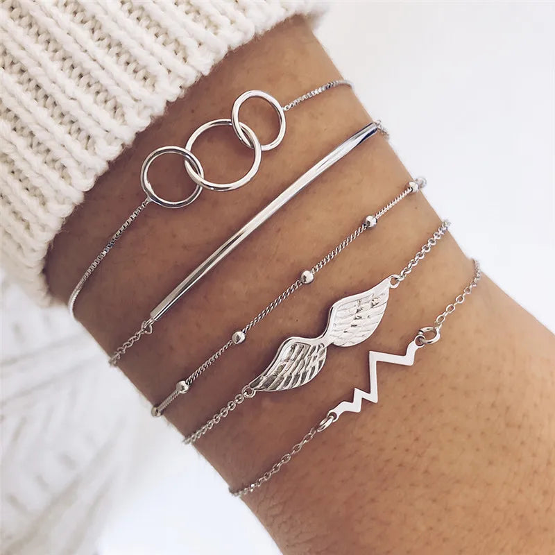 Trendy Geometric Link Chain Bracelet
