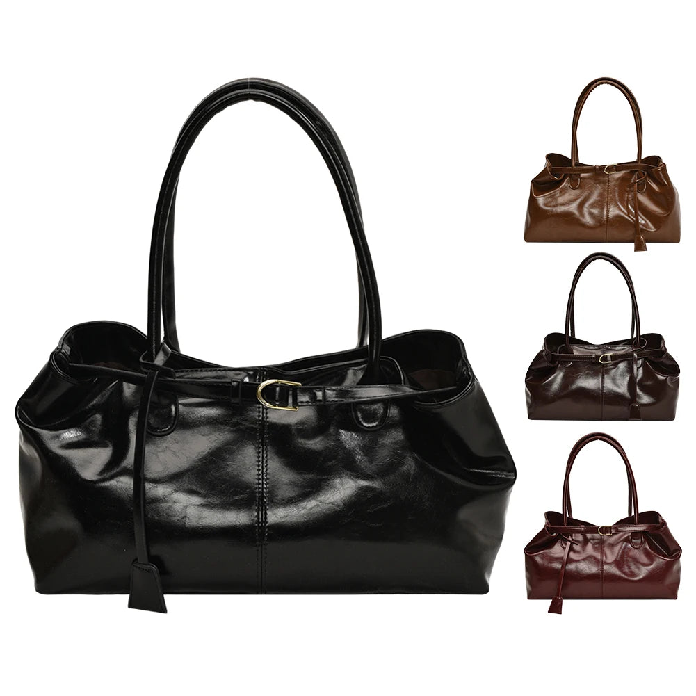 Leather Hobo Handbag