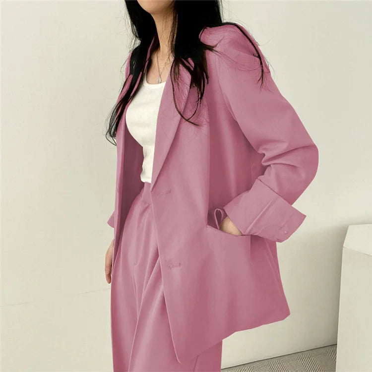Fall Fashion Long Sleeve Blazer Mujer Pant Sets Blazers Women 2024 Casual Womens 2 Piece Outfit Set Suits Outwear