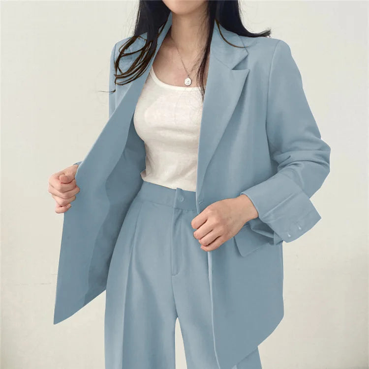 Fall Fashion Long Sleeve Blazer Mujer Pant Sets Blazers Women 2024 Casual Womens 2 Piece Outfit Set Suits Outwear