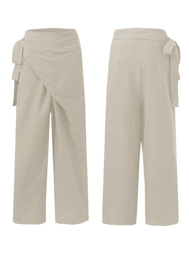 Celmia Summer Breathable Cotton Long Pants