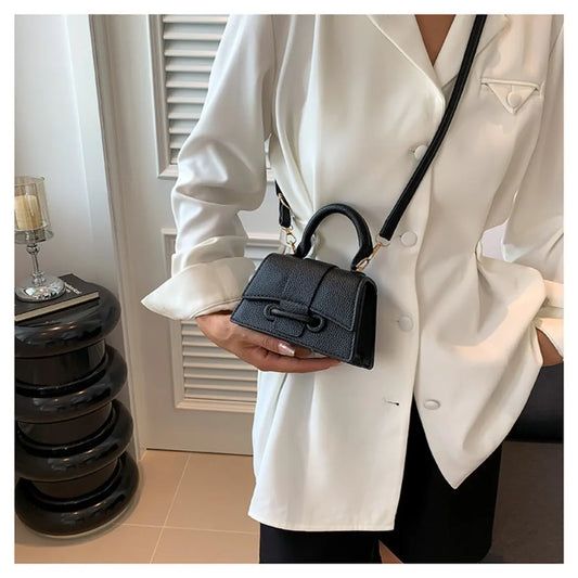 Solid Color PU Leather Bag