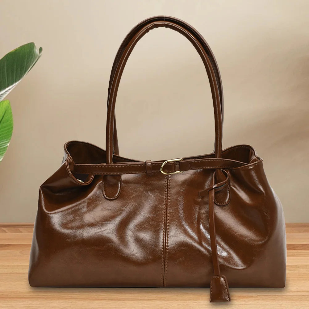 Leather Hobo Handbag