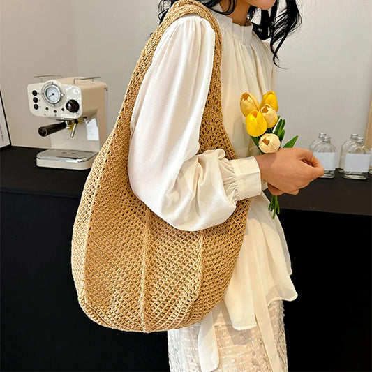 Women Crochet Tote Bag Fashion