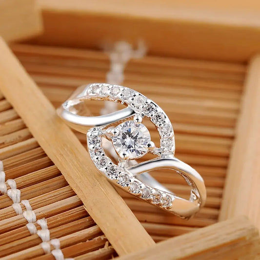 925 Silver Shiny Zircon Rings