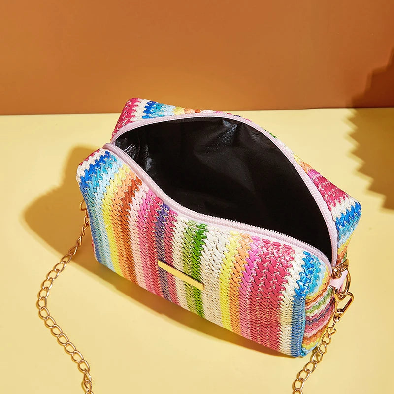 Rattan Knitting Women Straw Bag