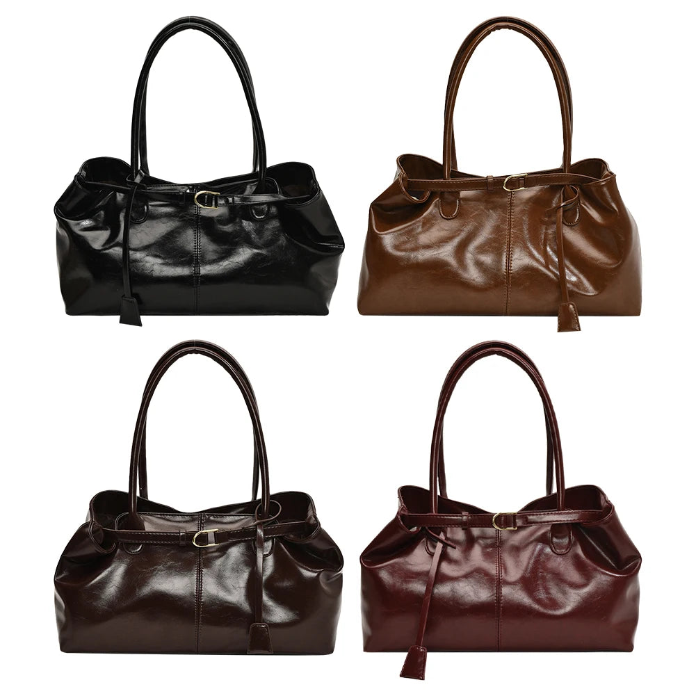 Leather Hobo Handbag