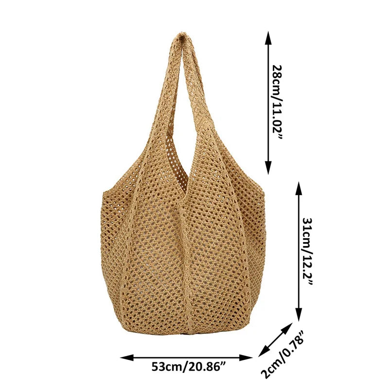 Women Crochet Tote Bag Fashion