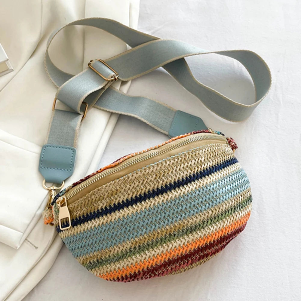Rainbow Striped Fanny Pack Bum Bag