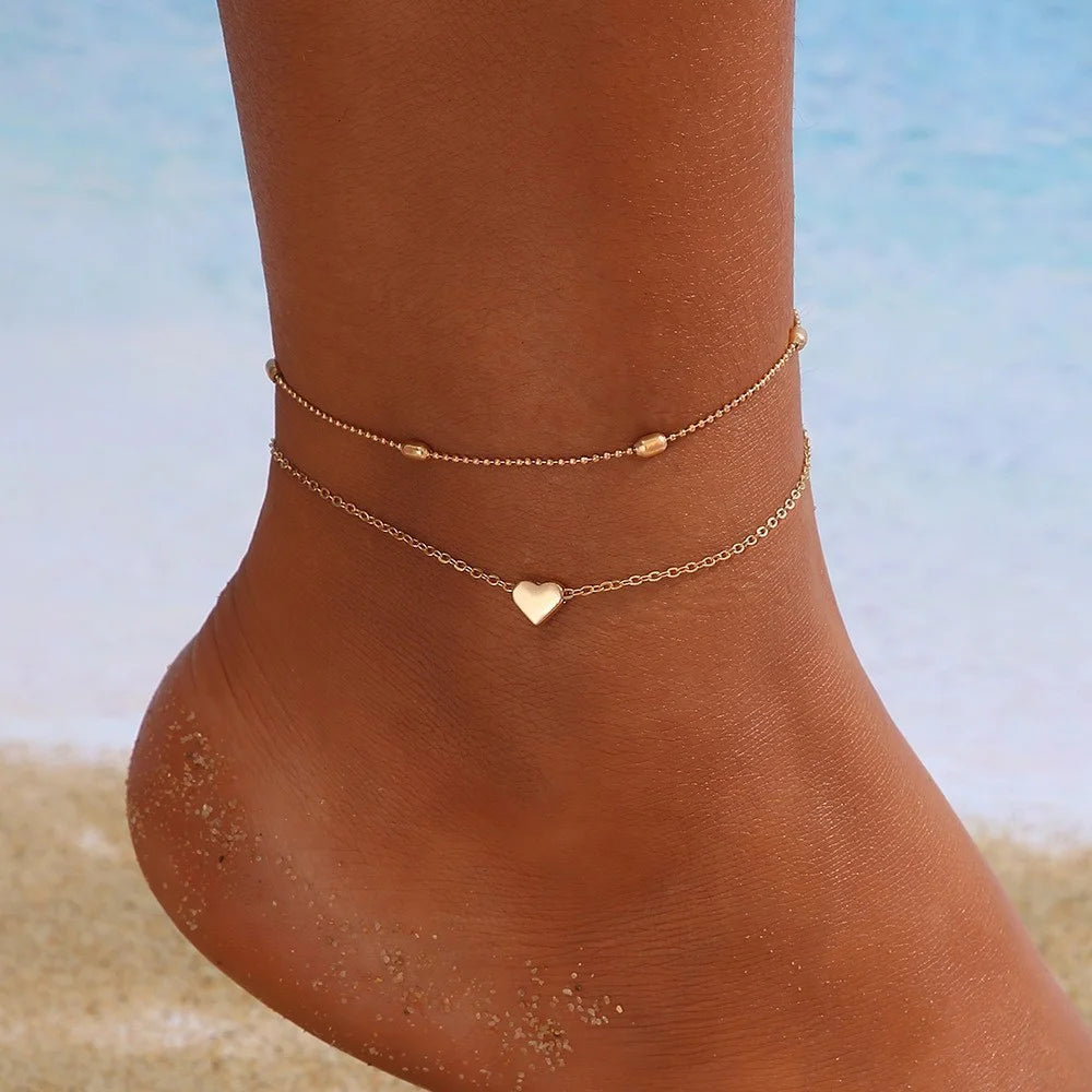 Multilayer Ankle Bracelet