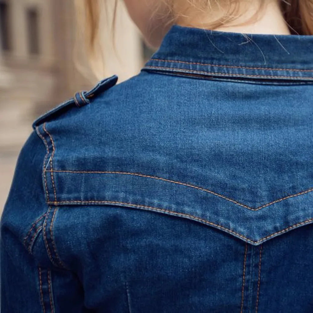 Summer Long Sleeve Denim Dress