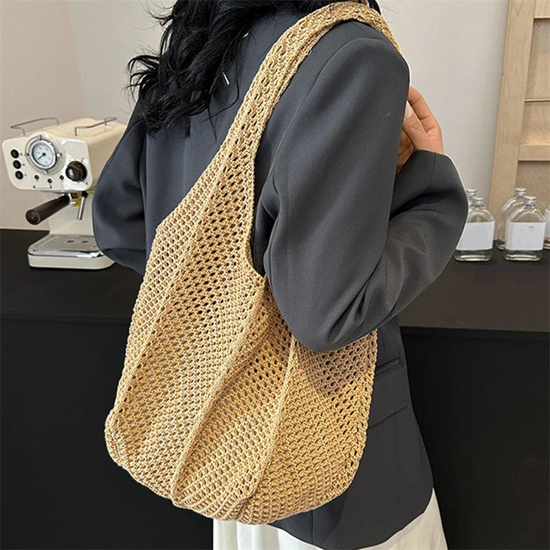 Women Crochet Tote Bag Fashion