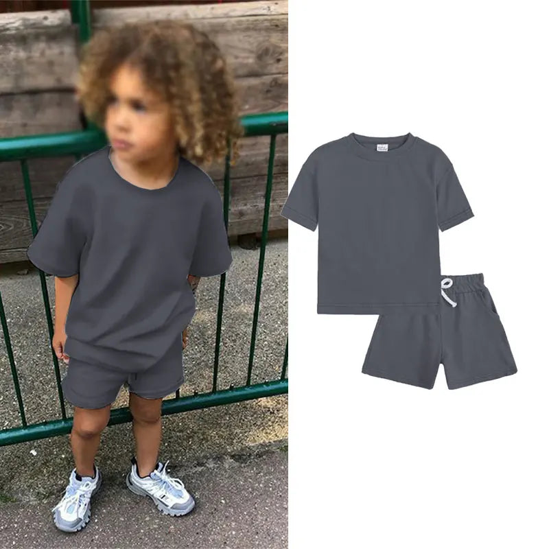 T-shirts and Shorts Boy and Girl Outfits Suits