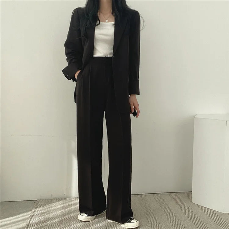 Fall Fashion Long Sleeve Blazer Mujer Pant Sets Blazers Women 2024 Casual Womens 2 Piece Outfit Set Suits Outwear