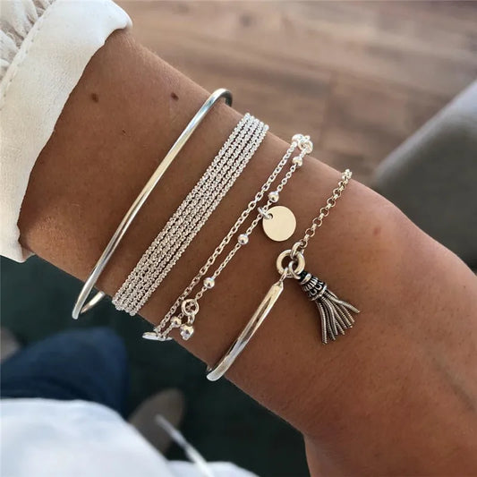 Trendy Geometric Link Chain Bracelet