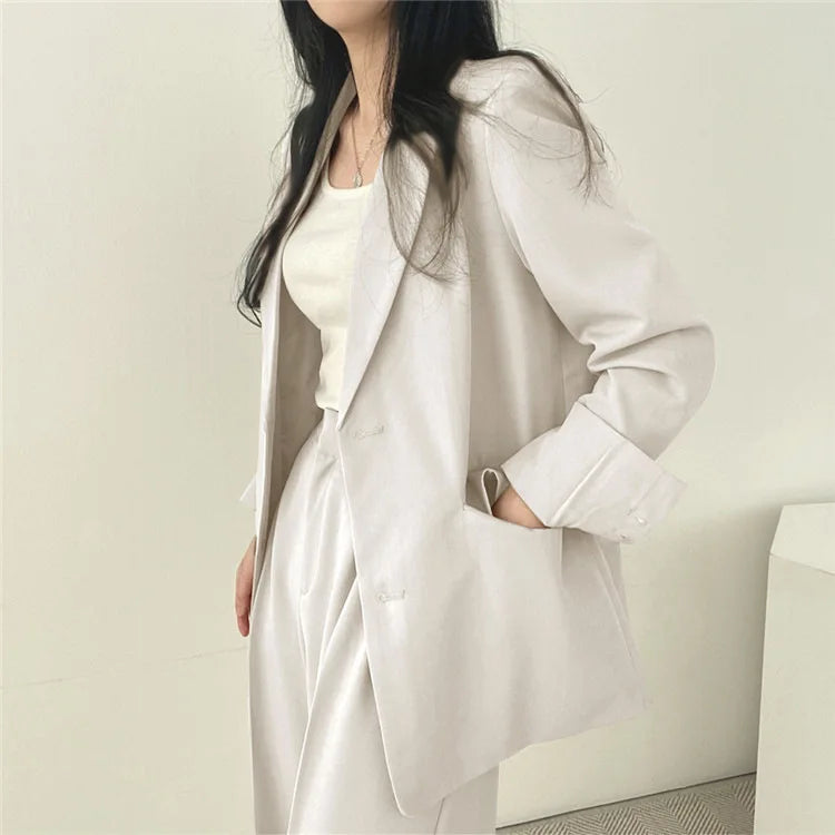 Fall Fashion Long Sleeve Blazer Mujer Pant Sets Blazers Women 2024 Casual Womens 2 Piece Outfit Set Suits Outwear