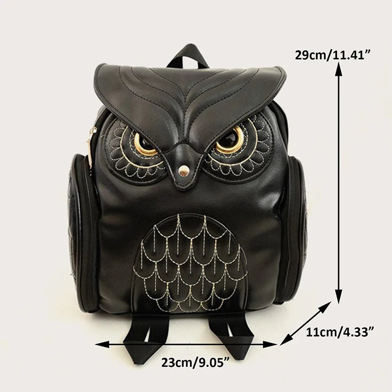 PU Embossed Owl Backpack