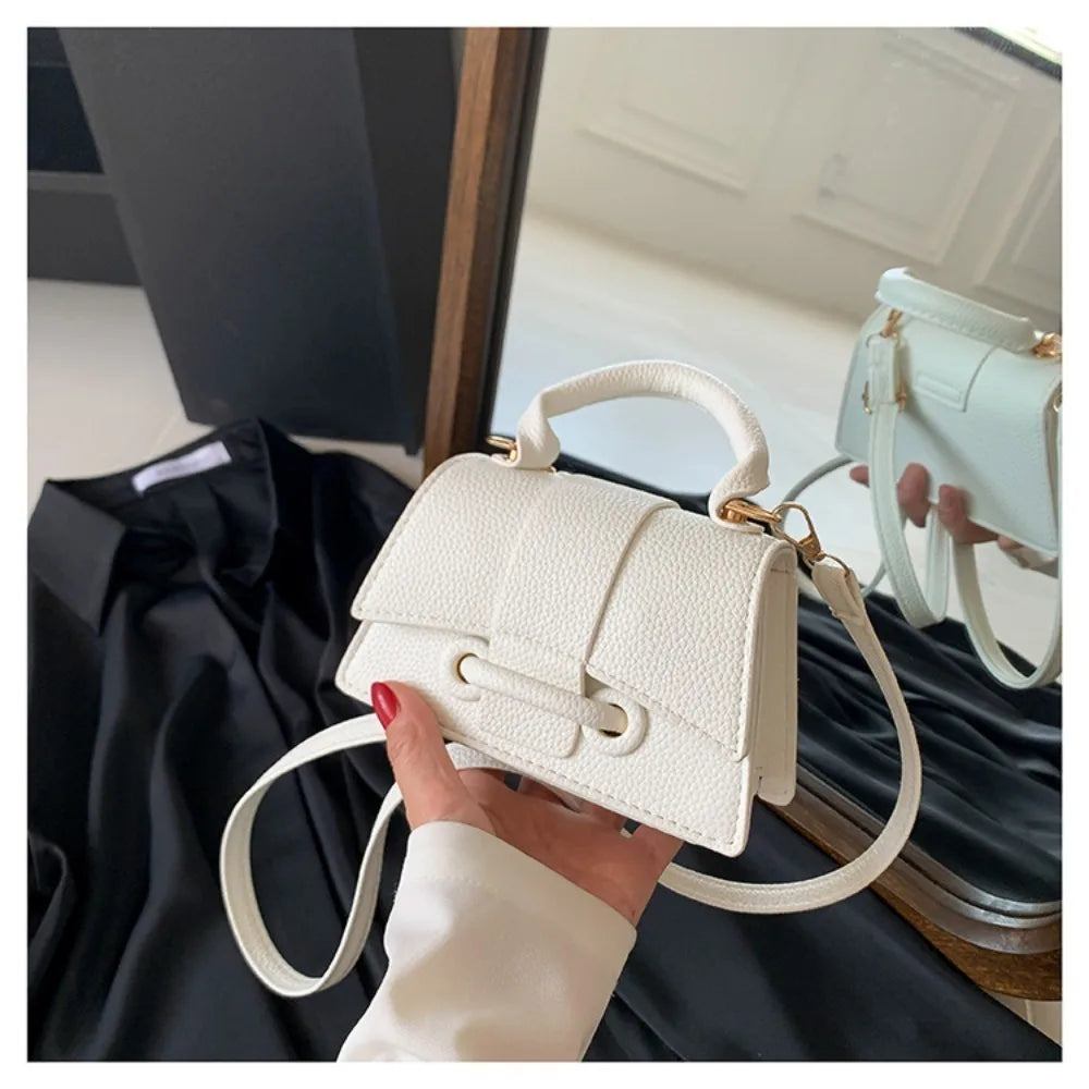 Solid Color PU Leather Bag