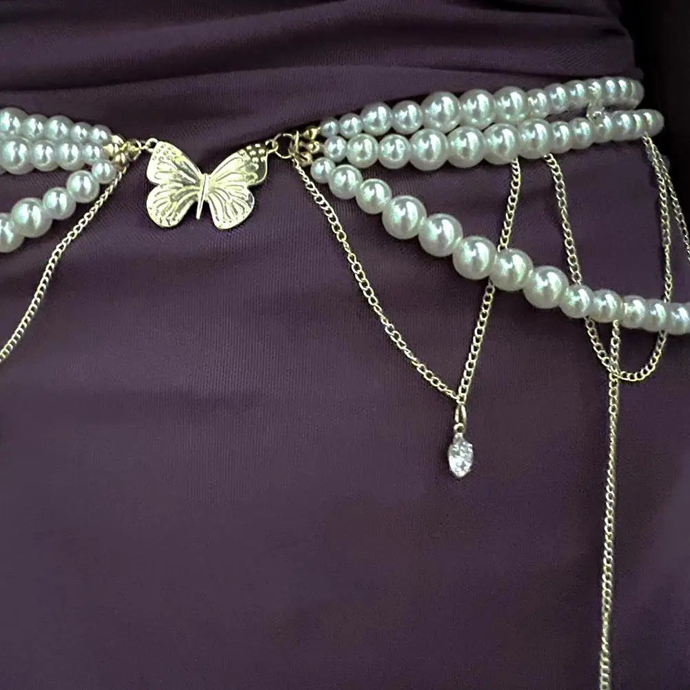 Pearl Waist Chain Belt